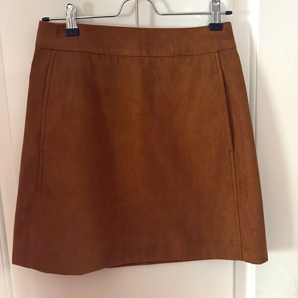 J.Crew faux-suede mini skirt